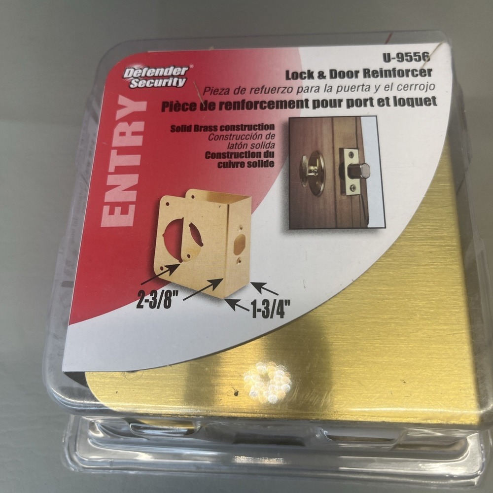 Defender Security Entry Lock & Door Reinforcer 2 3/8 x 1 3/4" U-9556